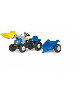 Tractor-a-pedales--juguete-niños-New-Holland-T7040-pala-remolque-Rollykid-023929-Rollytoys-Agridiver